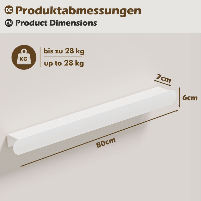 Yorbay Metall-Wandgarderobe mit Ablage und Haken, verschiedene Größen - YM001-N003 - 48 - Yorbay.de