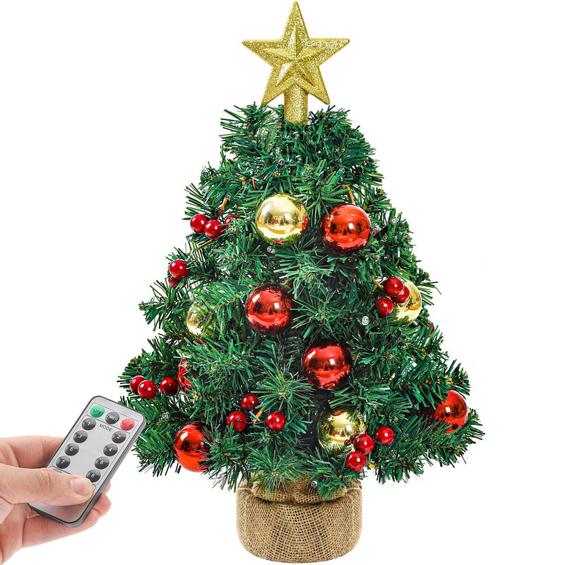 Mini-LED-Weihnachtsbaum mit Beleuchtung und 8 Beleuchtungsmodi, 40 cm / 70 cm —