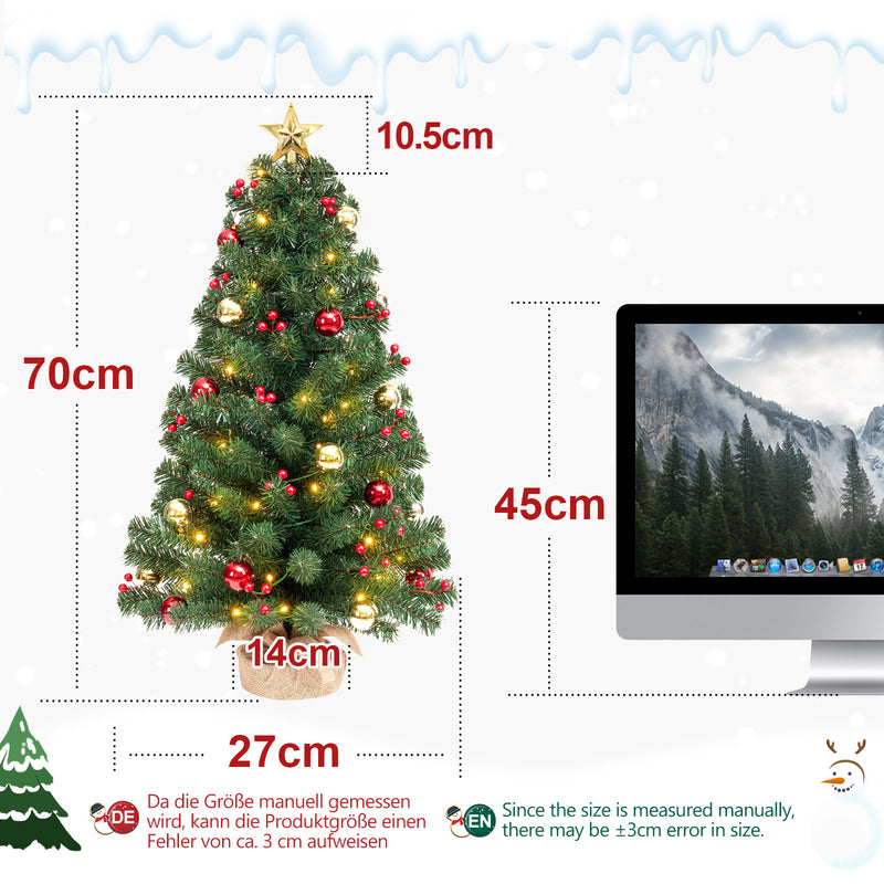 Yorbay 40 cm Mini - LED - Weihnachtsbaum mit Beleuchtung - K202A - 5 - Yorbay.de