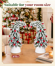 Yorbay Mini Künstlicher Weihnachtsbaum 2er Set 35 cm - YY030-O101 - 7 - Yorbay.de