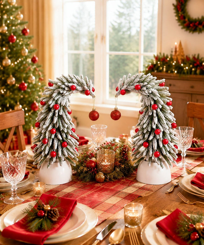Yorbay Mini Künstlicher Weihnachtsbaum 2er Set 35 cm - YY030-O101 - 9 - Yorbay.de