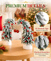 Yorbay Mini Künstlicher Weihnachtsbaum 2er Set 35 cm - YY030-O101 - 5 - Yorbay.de