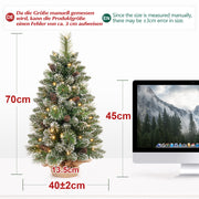 Yorbay Mini-Weihnachtsbaum mit LED-Beleuchtung und Schnee, 40 cm / 70 cm 4 - Yorbay.de