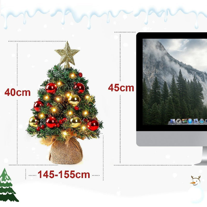 Yorbay 40 cm Mini - LED - Weihnachtsbaum mit Beleuchtung - K202A - 6 - Yorbay.de