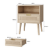 Nachttisch mit Schublade & offenem Regal, 45 x 40 x 55 cm - YB - W3180P272031 - 3 - Yorbay.de