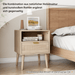 Nachttisch mit Schublade & offenem Regal, 45 x 40 x 55 cm - YB - W3180P272031 - 5 - Yorbay.de