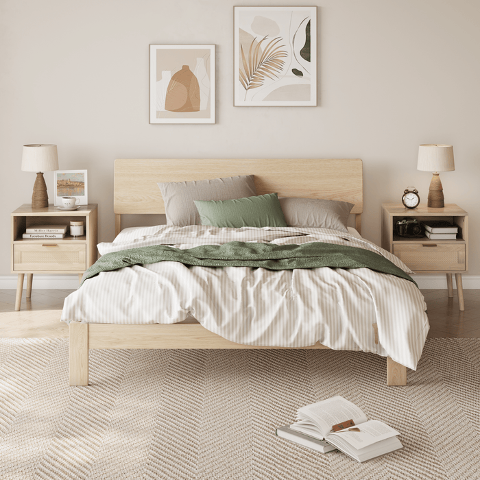 Nachttisch mit Schublade & offenem Regal, 45 x 40 x 55 cm - YB - W3180P272031 - 9 - Yorbay.de