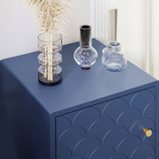 Nachttisch in Marineblau mit Fischschuppenmuster, 35 x 35 x 50 cm - YB-WF290543AAB - 10 - Yorbay.de