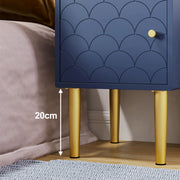 Nachttisch in Marineblau mit Fischschuppenmuster, 35 x 35 x 50 cm - YB-WF290543AAB - 9 - Yorbay.de