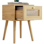 Nachttisch mit Rattan-Schublade und Griff, 38 x 38 x 58,8 cm - YB-N622P167083 - 1 - Yorbay.de