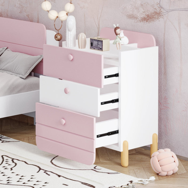 Nachttisch mit 3 Schubladen, 64 x 40 x 83 cm - YB - N623P195704H - 12 - Yorbay.de