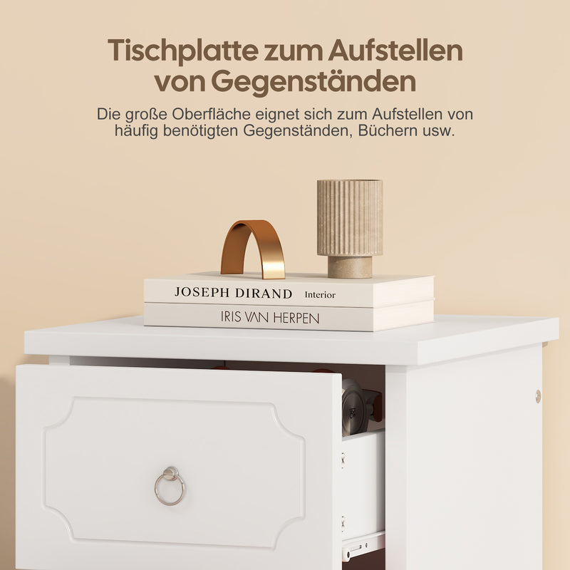 Nachttisch mit 2 Schubladen, 40 x 40 x 51,5 cm 6 - Yorbay.de