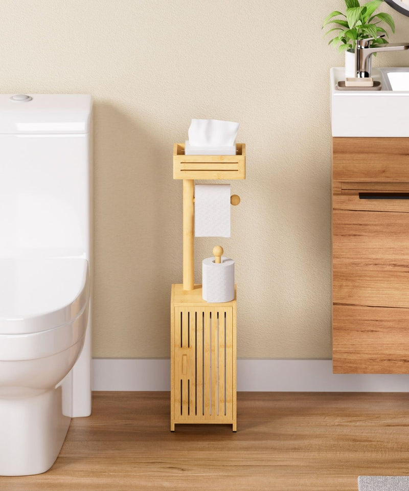 Yorbay freistehender Toilettenpapierhalter mit Stauraumschrank - YB131-Z118 - 8 - Yorbay.de