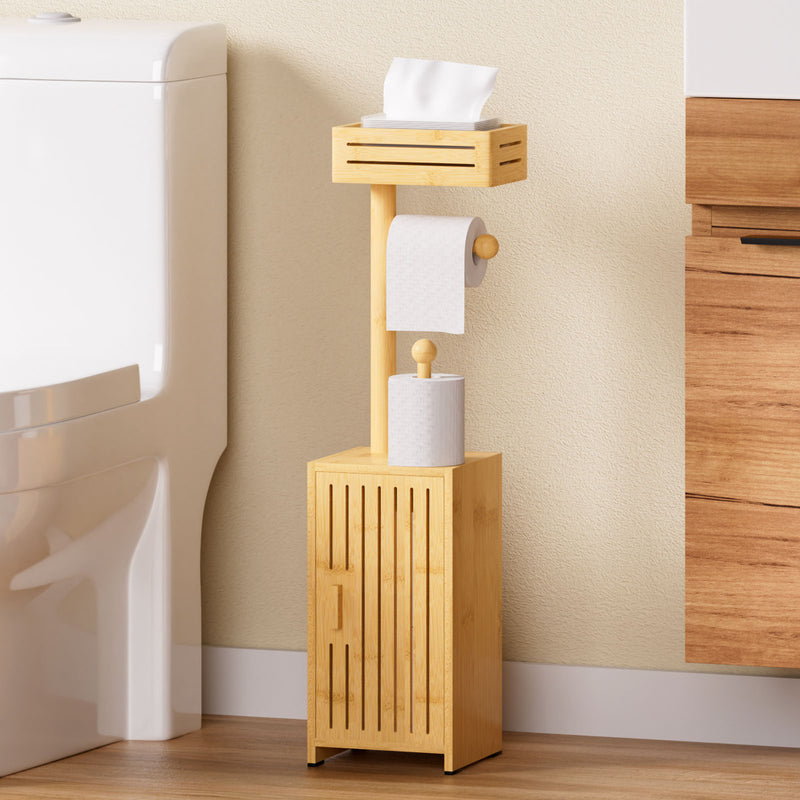 Yorbay freistehender Toilettenpapierhalter mit Stauraumschrank - YB131-Z118 - 2 - Yorbay.de