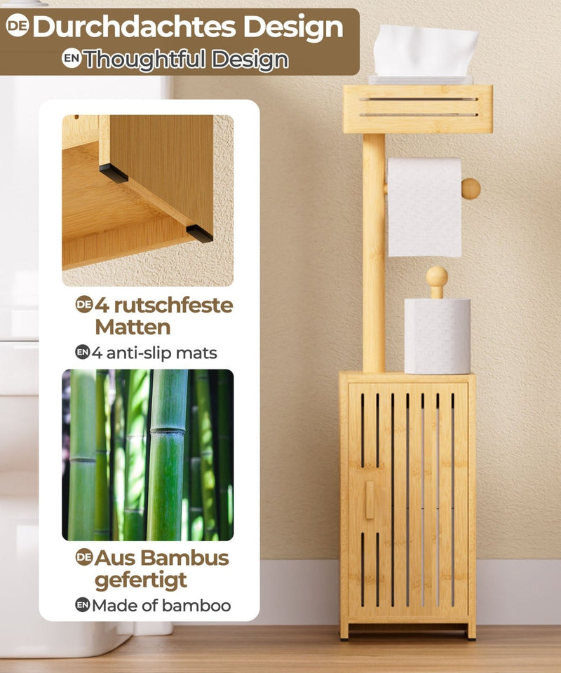 Yorbay freistehender Toilettenpapierhalter mit Stauraumschrank - YB131-Z118 - 5 - Yorbay.de