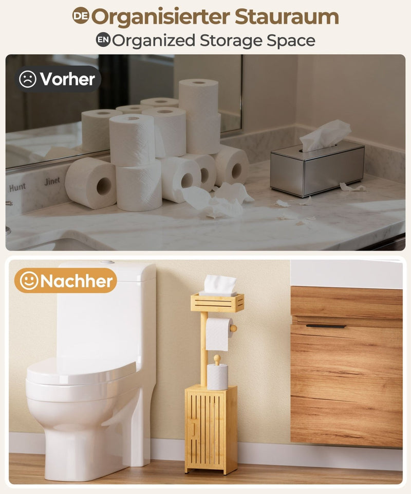 Yorbay freistehender Toilettenpapierhalter mit Stauraumschrank - YB131-Z118 - 6 - Yorbay.de