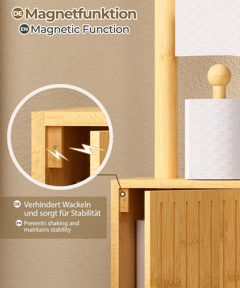Yorbay freistehender Toilettenpapierhalter mit Stauraumschrank - YB131-Z118 - 7 - Yorbay.de