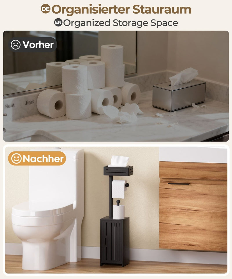 Yorbay freistehender Toilettenpapierhalter mit Stauraumschrank - YB131-Z118 - 15 - Yorbay.de