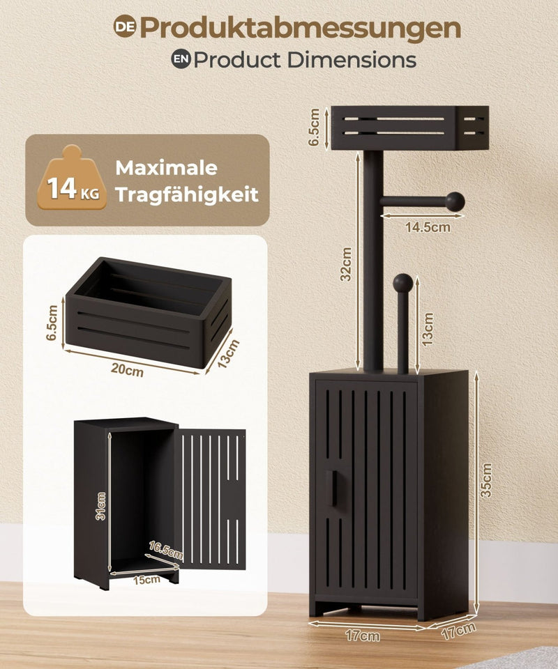 Yorbay freistehender Toilettenpapierhalter mit Stauraumschrank - YB131-Z118 - 12 - Yorbay.de