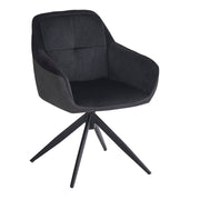 360 - Grad drehbarer Polsterstuhl mit Armlehnen, schwarz, 2er Set / 4er Set / 6er Set - YB - N620P212070E - 7 - Yorbay.de