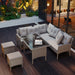Rattan Gartenmöbel - Set für 7 Personen - YB - 31720678AAC - 9 - Yorbay.de