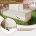 2 - Sitzer Rattan Gartenschaukel mit Sitzkissen - YB - WF320667AAA - 4 - Yorbay.de