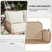 2 - Sitzer Rattan Gartenschaukel mit Sitzkissen - YB - WF320667AAA - 5 - Yorbay.de