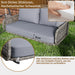 2 - Sitzer Rattan Gartenschaukel mit Sitzkissen - YB - WF320667AAE - 13 - Yorbay.de