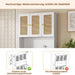 Rattan - Highboard mit 6 Türen und Schublade - YB - 323687688WAA - 19 - Yorbay.de