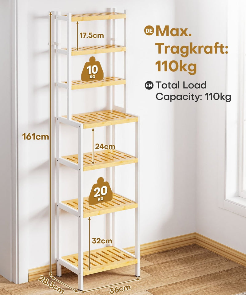 Yorbay Bambus Regal mit 7 Ebenen bis 110 kg - YB143-Z123 - 3 - Yorbay.de