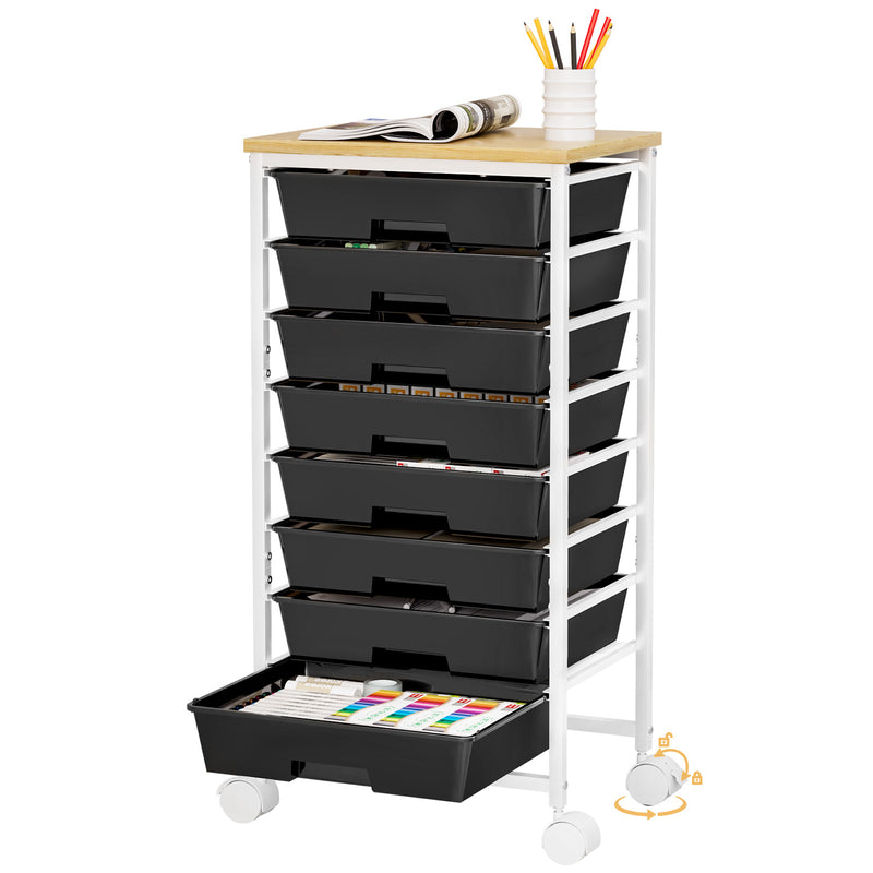 Yorbay Rollwagen mit 8 Schubladen, 38,5 × 28,5 × 77 cm - YS024-T104 - 9 - Yorbay.de
