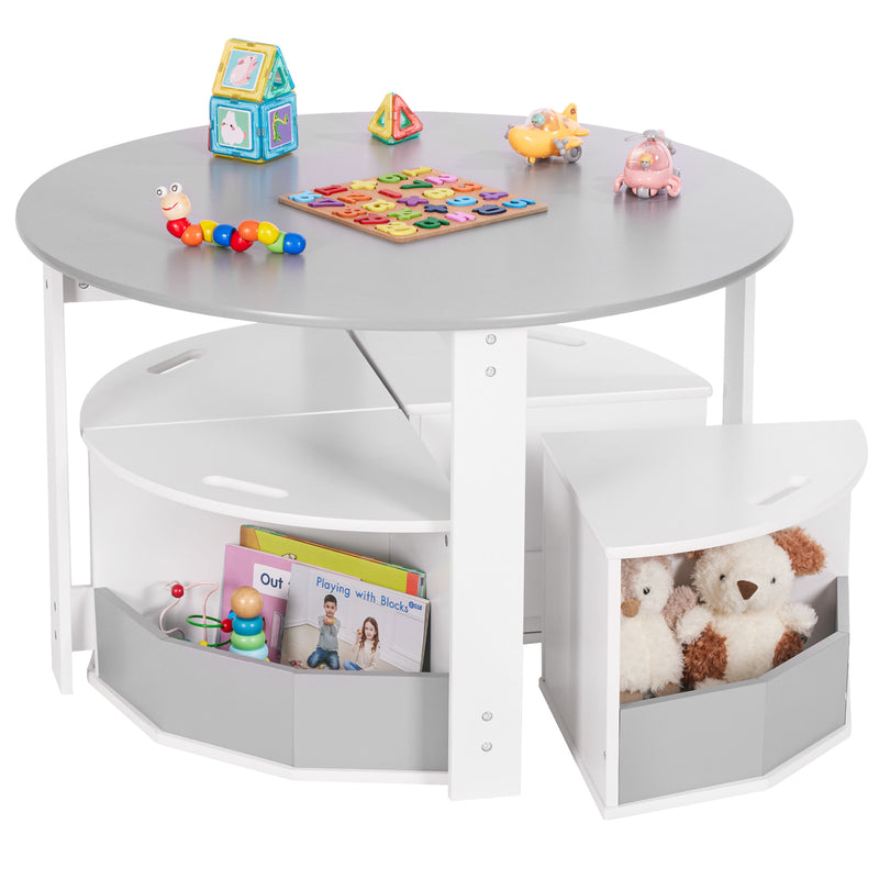 Yorbay runder Kindertisch Set Grau - YB030-D034 - 10 - Yorbay.de