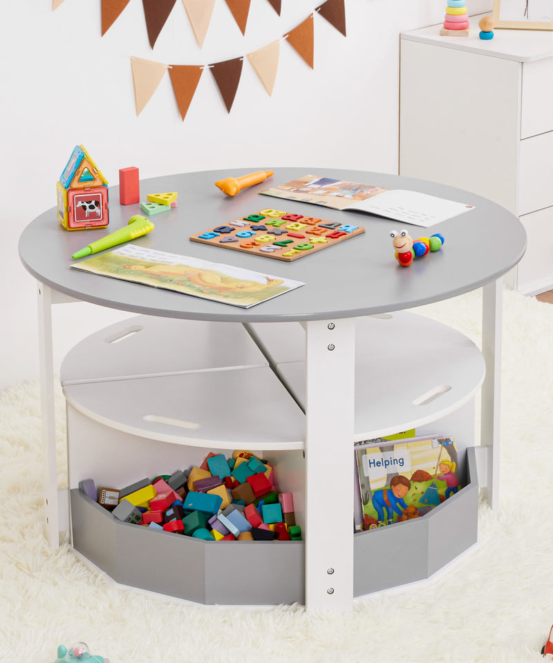 Yorbay runder Kindertisch Set Natur - YB030-D033 - 9 - Yorbay.de