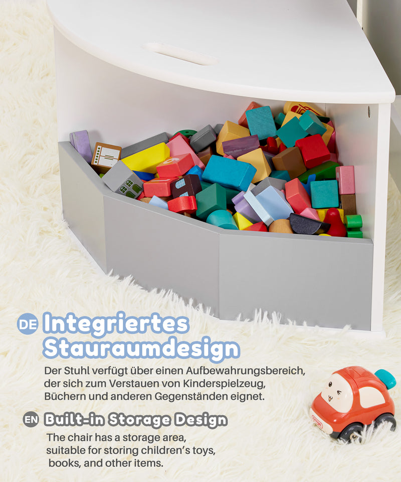 Yorbay runder Kindertisch Set Grau - YB030-D034 - 13 - Yorbay.de