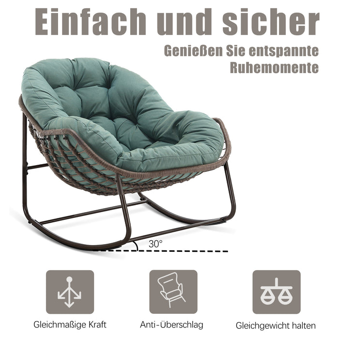 Outdoor Schaukelstuhl mit dickem Kissen - YB - W2021P175596 - 41 - Yorbay.de