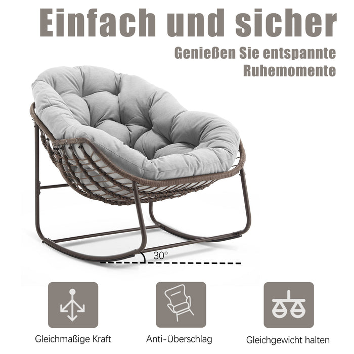 Outdoor Schaukelstuhl mit dickem Kissen - YB - W2021P175595 - 18 - Yorbay.de
