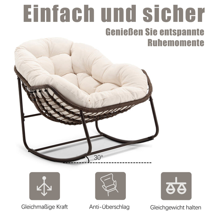 Outdoor Schaukelstuhl mit dickem Kissen - YB - W2021P175594 - 30 - Yorbay.de