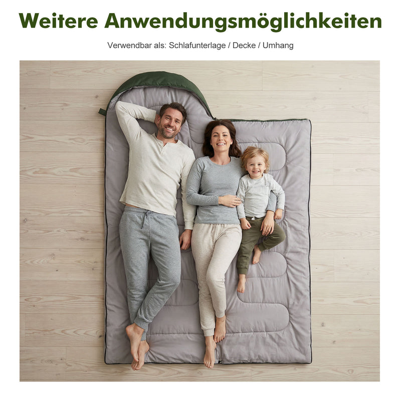 Yorbay Schlafsack 4 Jahreszeiten - 5°C - 10°C, 220×75 cm - YP030-W030 - 8 - Yorbay.de