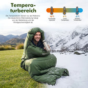 Yorbay Schlafsack 4 Jahreszeiten - 5°C - 10°C, 220×75 cm - YP030-W030 - 5 - Yorbay.de