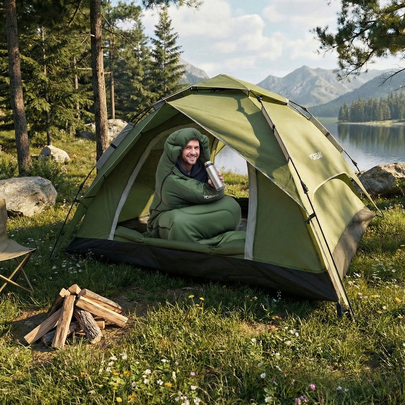 schlafsack vier jahreszeiten Schlafsack 4 Jahreszeiten -5°C -10°C, wasserdicht, 220×75 cm — Yorbay.de