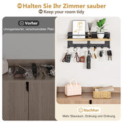 Yorbay Schlüsselbrett mit 7 Haken und Holzablage - YB079 - T066 - 5 - Yorbay.de