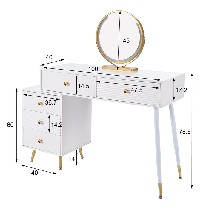 Schminktisch in Weiß mit Schubladen N657P20241517W_3