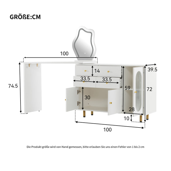 Schminktisch mit Schubladen und Beleuchtung N657P19281920W_3