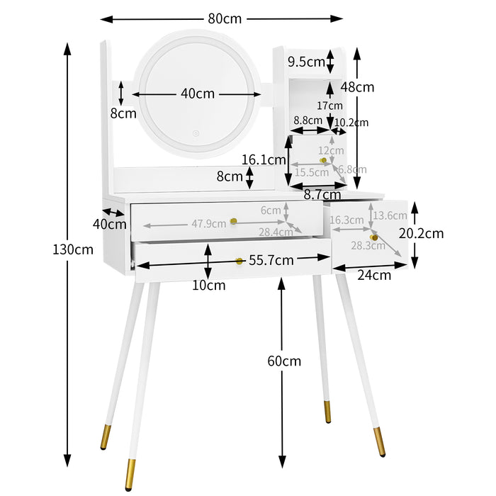 Schminktisch mit Spiegel in Weiss N634P174918W_3