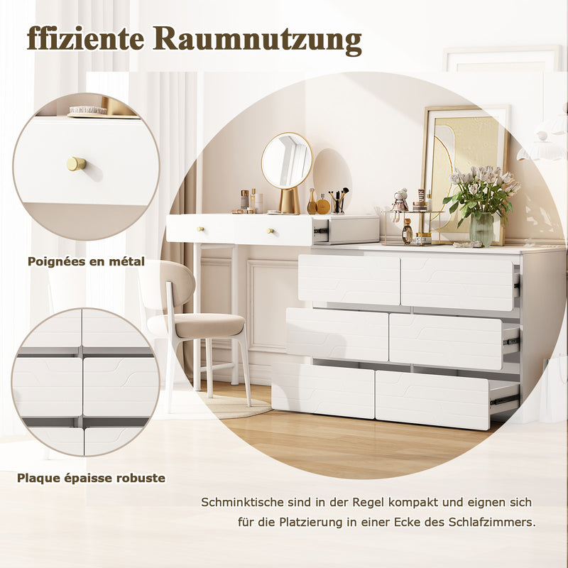 Schminktisch mit Schubladen in weiss 5323023AAW_5