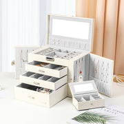 Yorbay Schmuckkästchen aus Kunstleder mit 3 Schubladen und Mini-Box - B31 - 8 - Yorbay.de