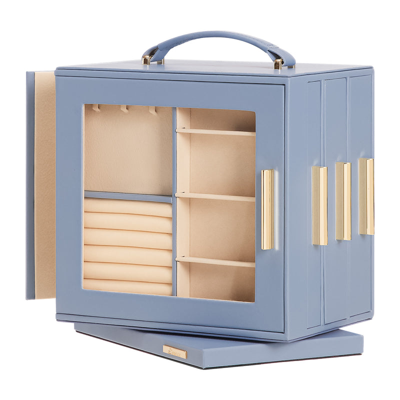 Yorbay Schmuckkästchen mit 360° Drehung, Klarem Schaufenster und 9 Schubladen - SL008-C144 - 11 - Yorbay.de