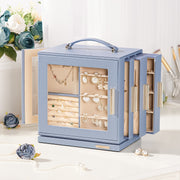 Yorbay Schmuckkästchen mit 360° Drehung, Klarem Schaufenster und 9 Schubladen - SL008-C148 - 14 - Yorbay.de