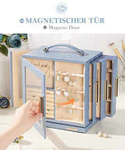 Yorbay Schmuckkästchen mit 360° Drehung, Klarem Schaufenster und 9 Schubladen - SL008-C148 - 15 - Yorbay.de