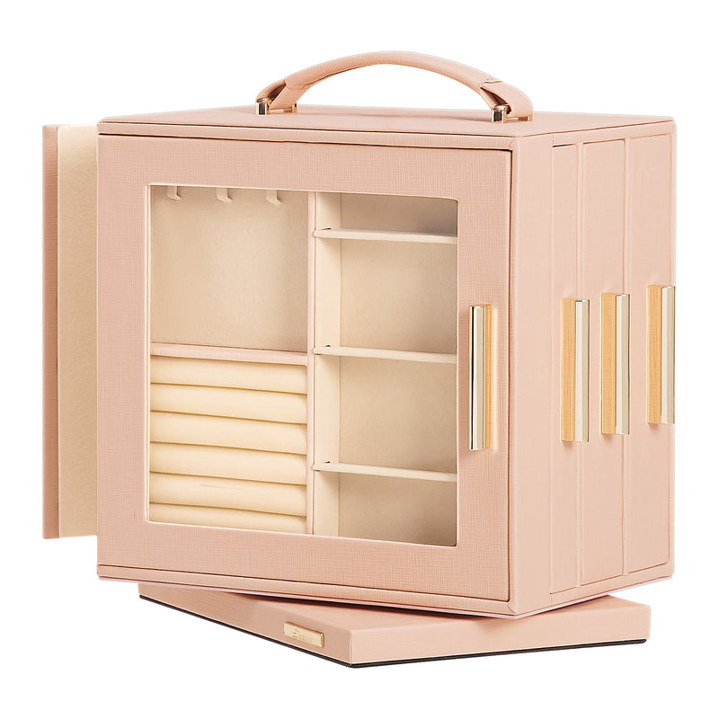 Yorbay Schmuckkästchen mit 360° Drehung, Klarem Schaufenster und 9 Schubladen - SL008-C148 - 17 - Yorbay.de